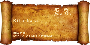 Riha Nóra névjegykártya